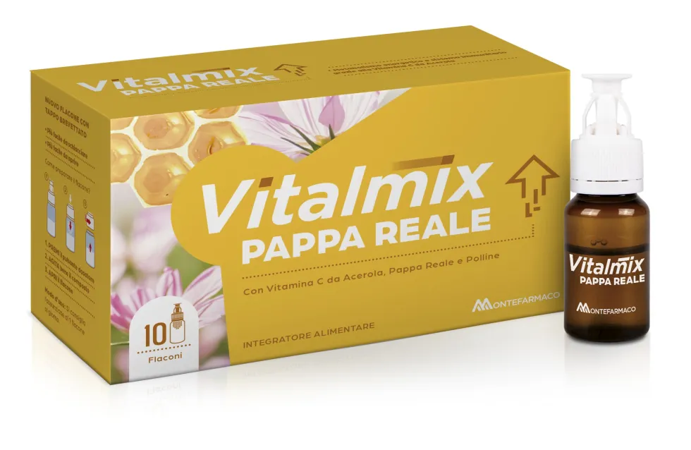 Montefarmaco Vitalmix Pappa Reale - Integratore energia e difese, 10 flaconcini da 10 mL
