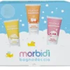 Morbidì Kit Bagnodoccia Soffice Pan Limone + Tenera Albicocca + Fragola Melagrana, 3 x 100ml