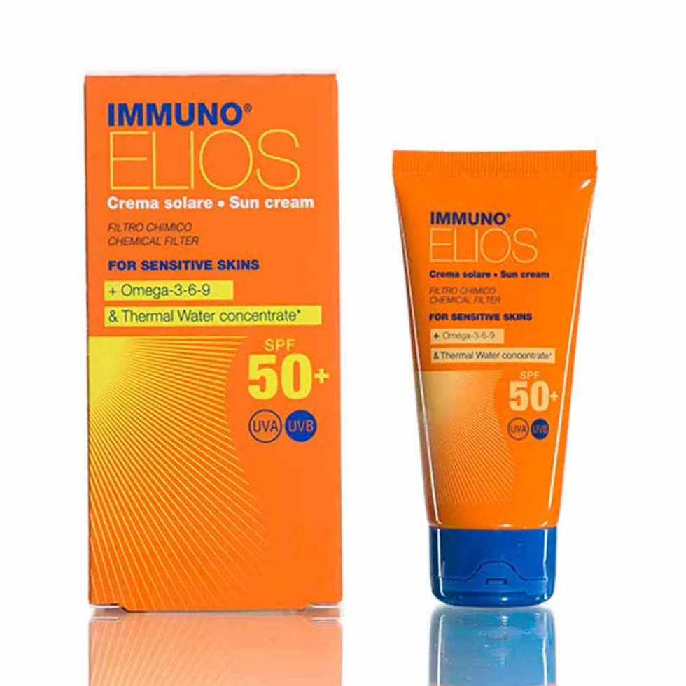 Morgan Immuno Elios - Crema Solare SPF50+ Pelli Sensibili Filtro Chimico, 50ml