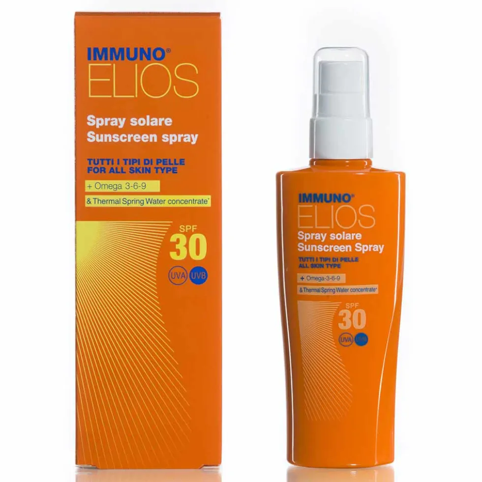 Morgan Immuno Elios - Spray solare SPF 30 protettivo e lenitivo per viso e corpo, 200 ml