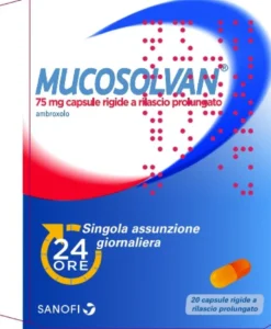 Mucosolvan 75mg Ambroxolo per Affezioni Broncopolmonari, 20 Capsule Rigide a Rilascio Prolungato