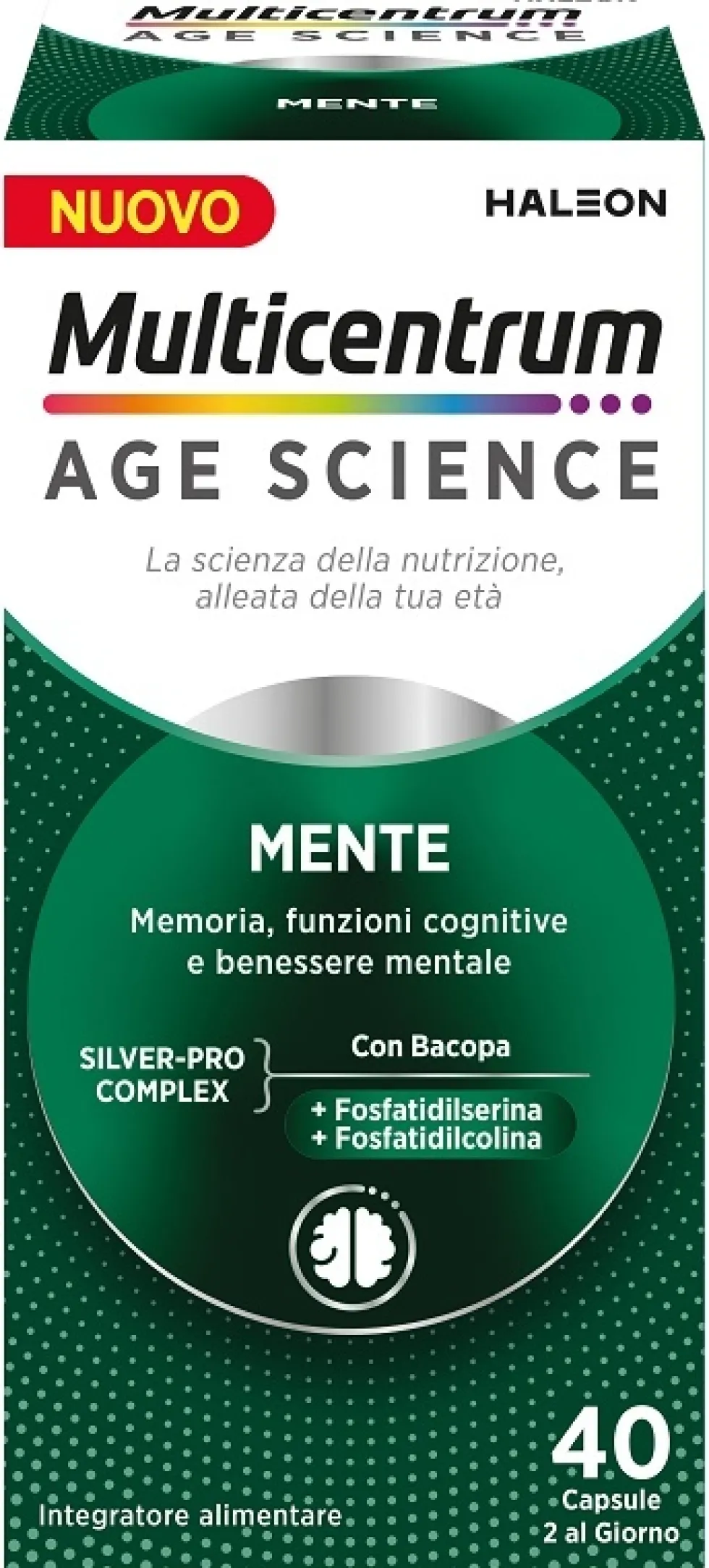 Multicentrum Age Science Mente Integratore per la memoria e le funzioni cognitive, 40 capsule
