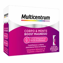 Multicentrum Boost Magnesio Integratore Vitamina B6 Supporto Organismo, 30 Bst