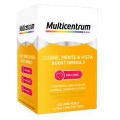 Multicentrum Boost Omega3 Cuore Mente Vista Integratore EPA DHA,120 Perle