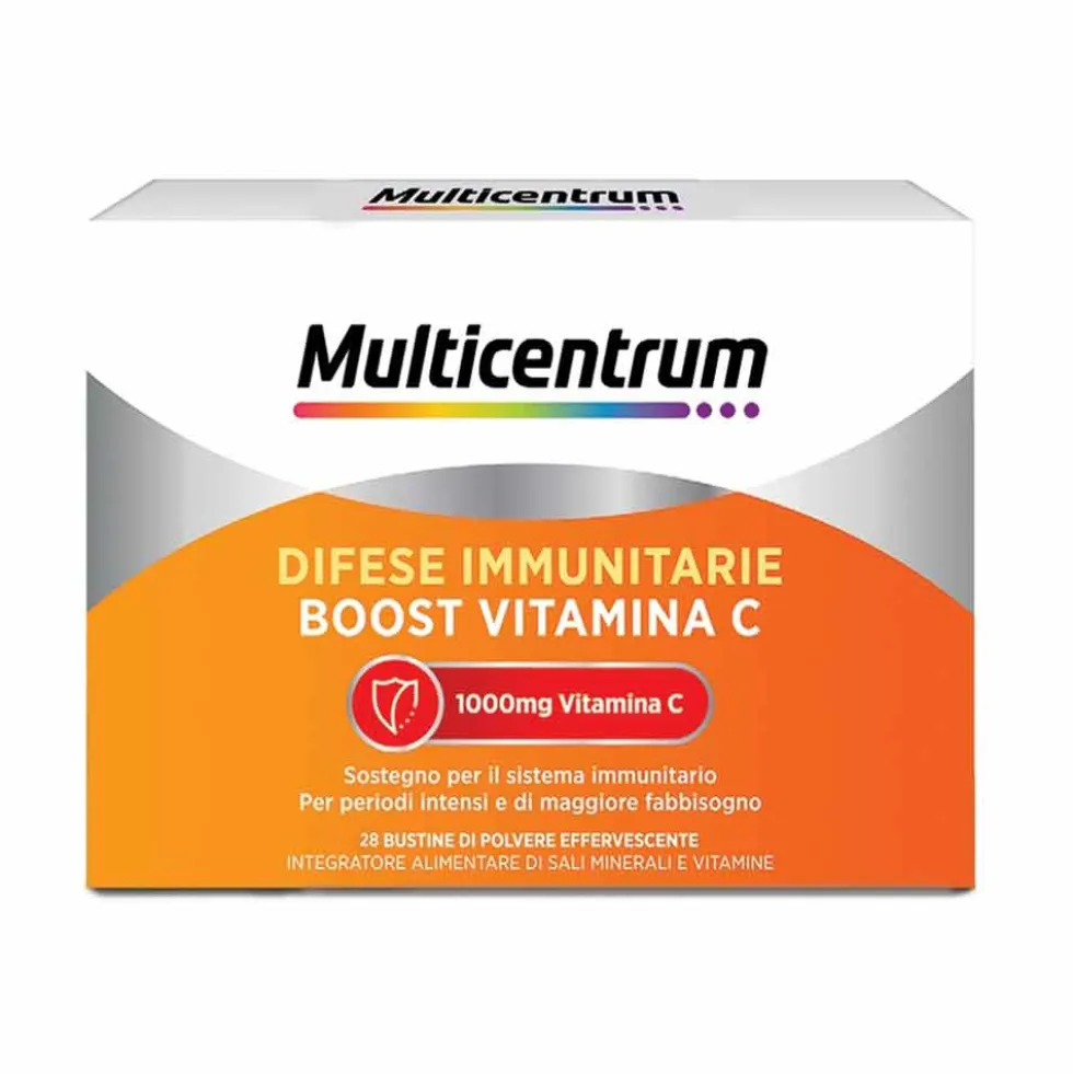 Multicentrum Difese Immunitarie Integratore Vitamina C Sali Minerali, 14 Bustine