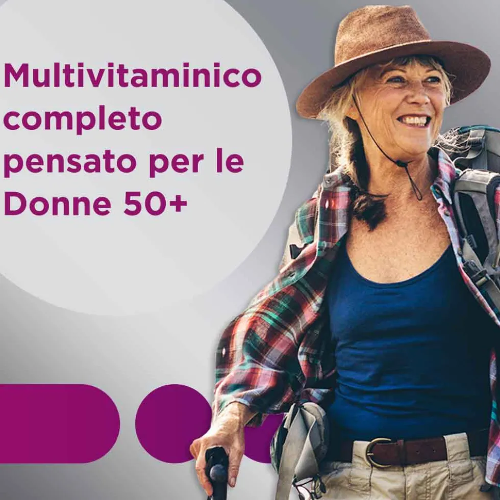 Multicentrum Donna 50+ - Integratore multivitaminico per le donne oltre i 50 anni, 60 compresse