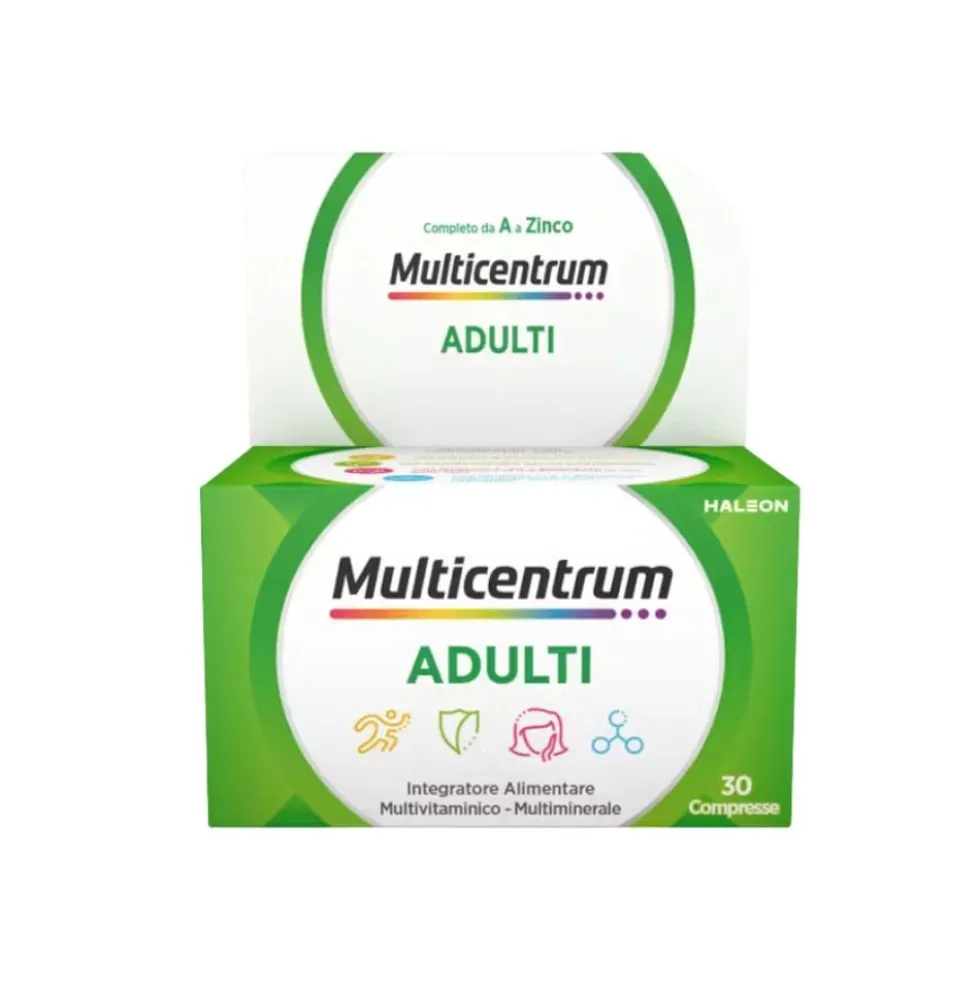Multicentrum Integratore Multivitaminico Minerale Vitamina C B6 Calcio, 30 Compresse