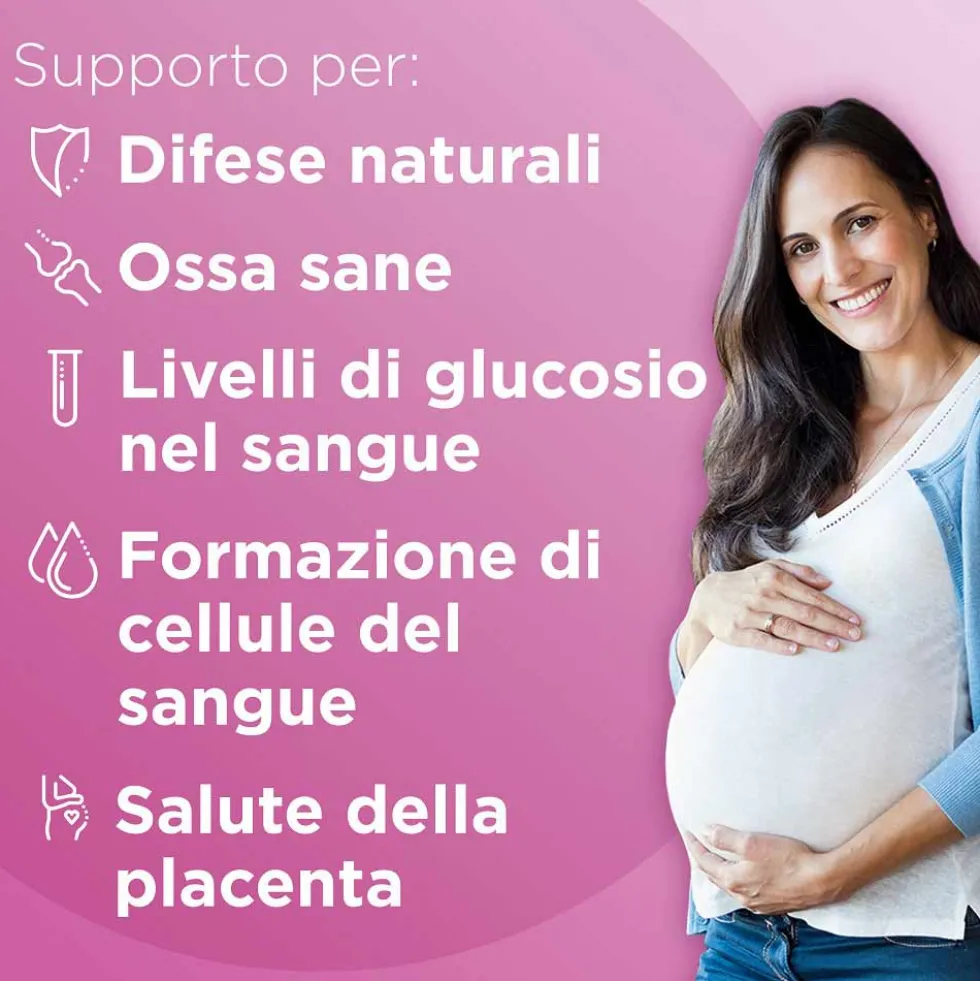 Multicentrum Mamma - Integratore multivitaminico per la gravidanza con acido folico, 30 compresse