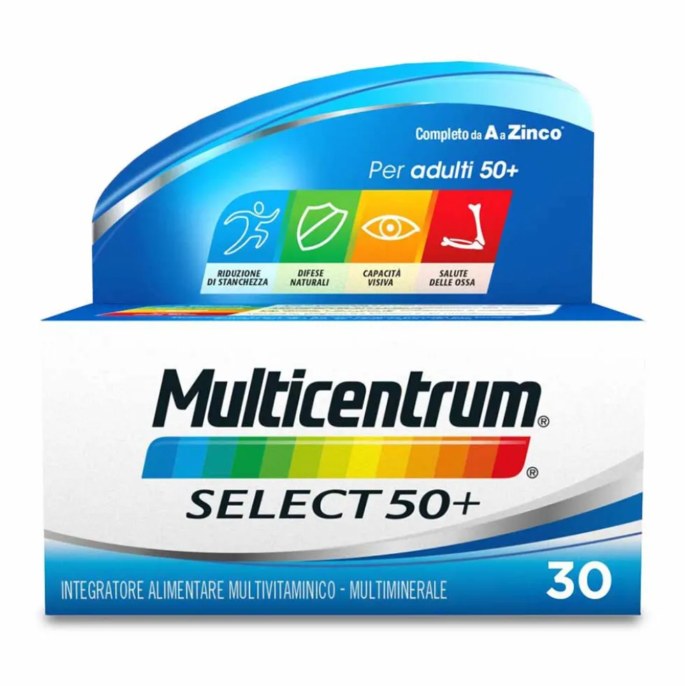 Multicentrum Select 50+ Integratore Multivitaminico Vitamina B Calcio, 30 Cpr