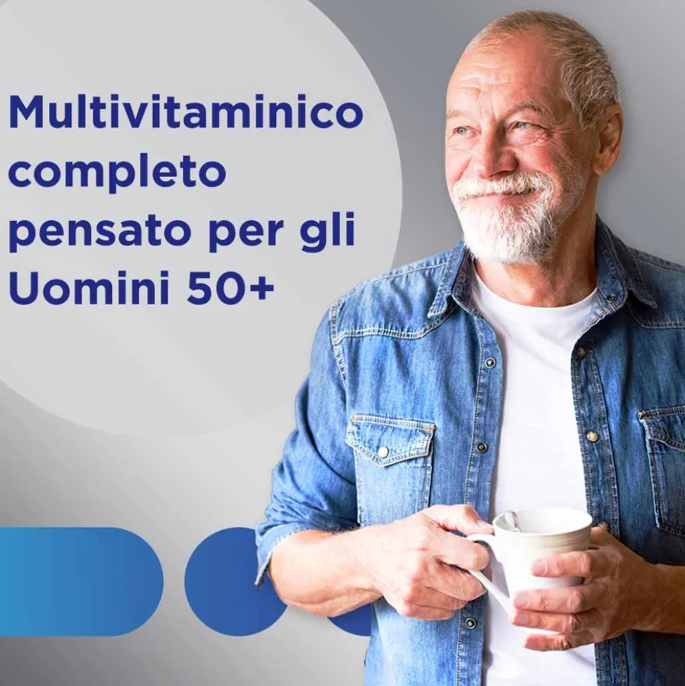 Multicentrum Uomo 50+ - Integratore di vitamine e minerali per l'uomo dopo i 50 anni, 60 compresse