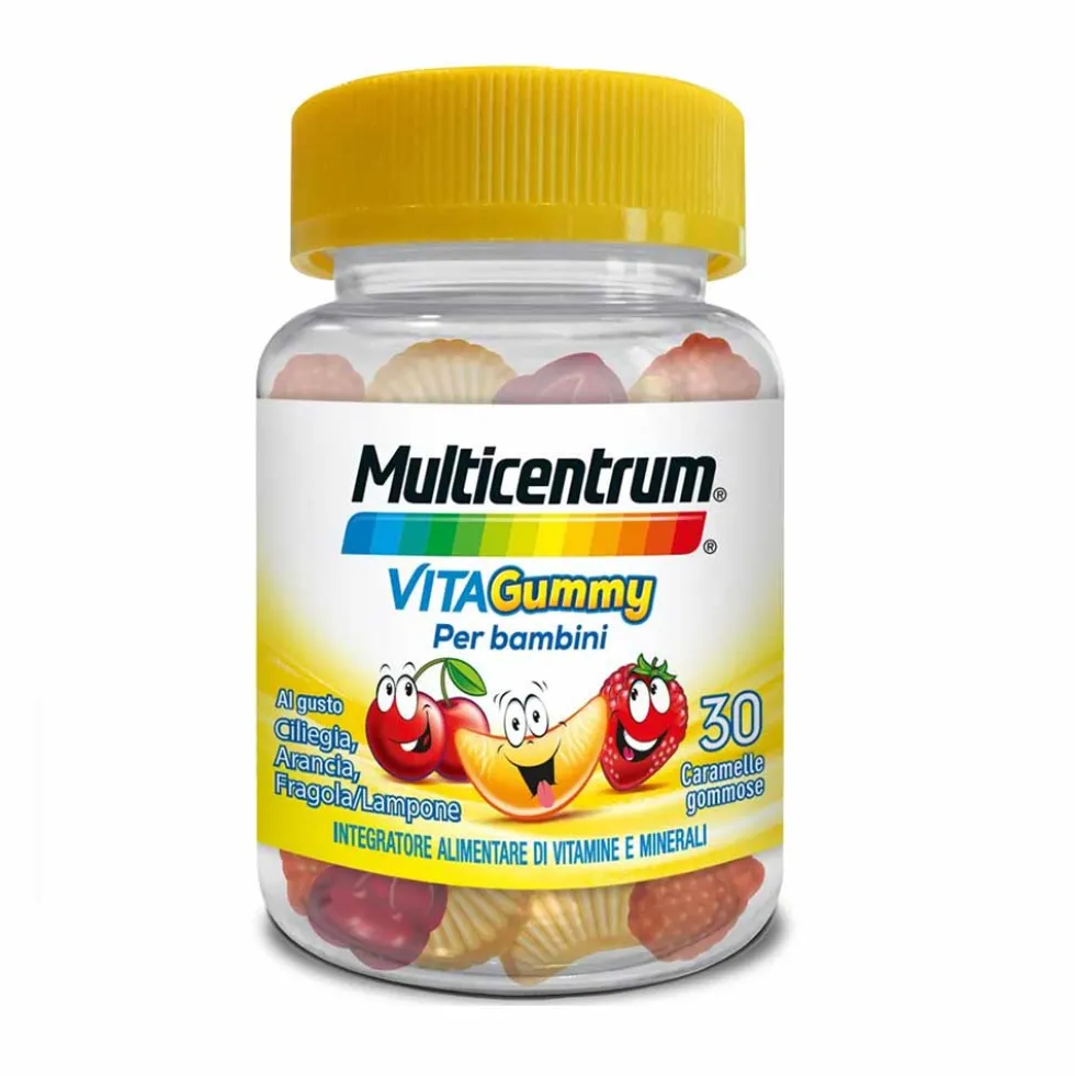 Multicentrum Vitagummy - Integratore multivitaminico per bambini dai 3 anni, 30 caramelle gommose