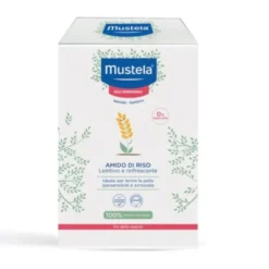 Mustela Amido di Riso - Detergente lenitivo per la pelle sensibile e arrossata, 4 bustine da 30 g
