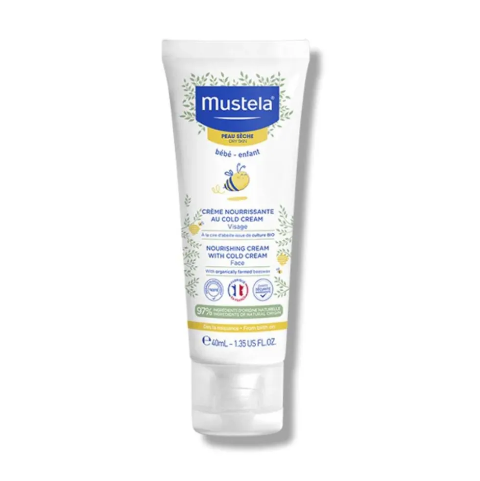 Mustela Crema viso alla Cold Cream - Crema nutriente e idratante per la pelle secca, 40 ml