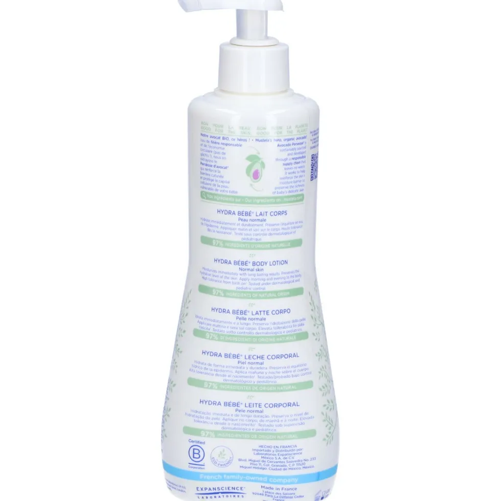 Mustela Hydra Bébé - Latte Corpo Bambini Idratante Protettiva, 500ml
