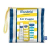 Mustela Kit Viaggio Cofanetto con Detergente Delicato 100ml + Latte Solare SPF50+ 40ml + Latte Doposole 100ml