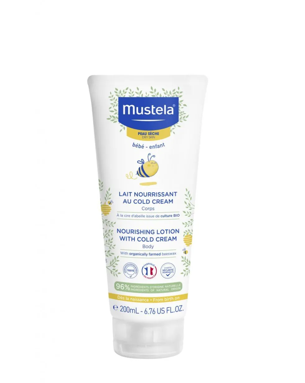 Mustela Latte Nutriente Cold Cream emolliente e lenitivo per la pelle secca, 200 ml