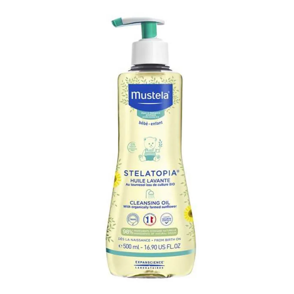 Mustela Stelatopia Olio Bagno Pelle A Tendenza Atopica, 500ml