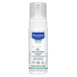 Mustela Stelatopia - Shampoo mousse per il cuoio capelluto a tendenza atopica, 150 ml
