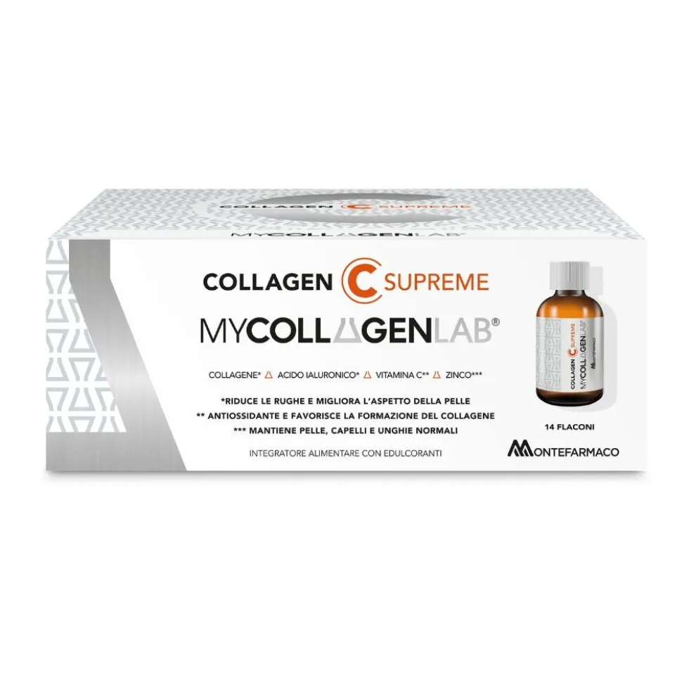 MyCollagenLab Collagen C Supreme Integratore Alimentare Pelle Capelli e Unghie, 14 flaconcini