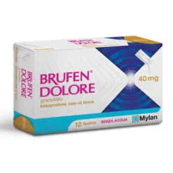 Mylan Brufen Dolore 40mg Ketoprofene Sale di Lisina Granulato Senza Acqua Dolore da Lieve a Moderato, 12 Bustine