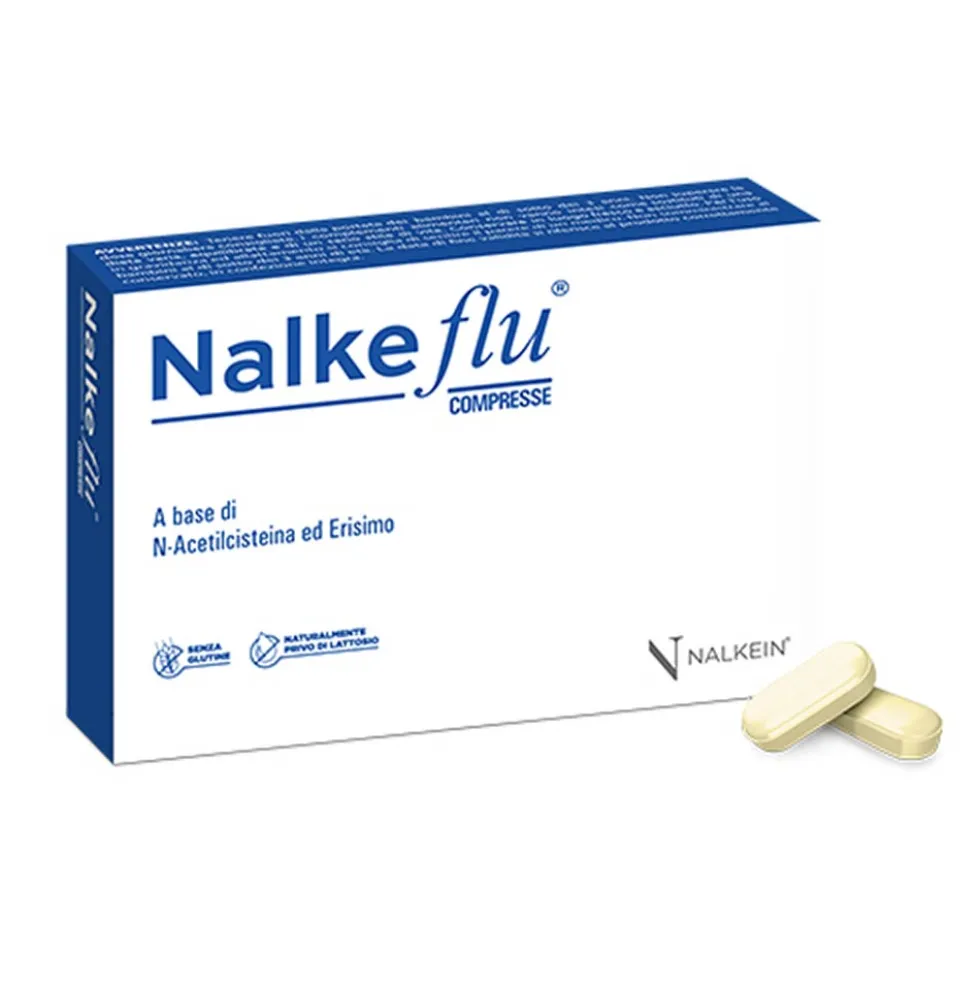 Nalkein SA Nalkeflu Integratore Fluidificante Vie Respiratorie, 20 Compresse