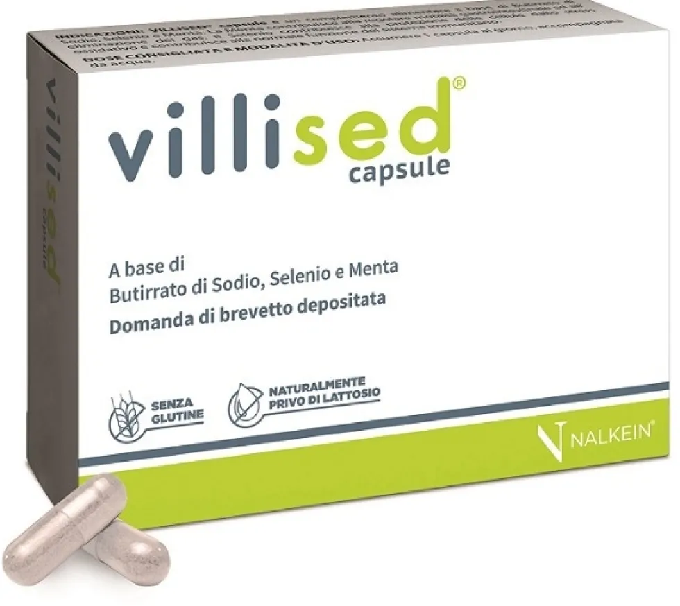 Nalkein Villised - Integratore per la motilità intestinale e l'eliminazione dei gas, 30 capsule