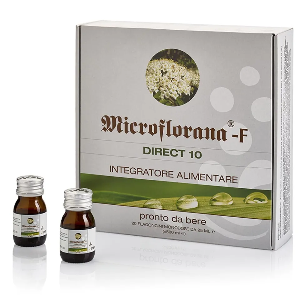 Named Microflorana-F Direct-10 Integratore Alimentare, 20 Flaconcini