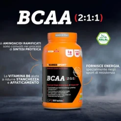 Named Sport BCAA 2:1:1 Integratore di Aminoacidi Ramificati, 300 compresse