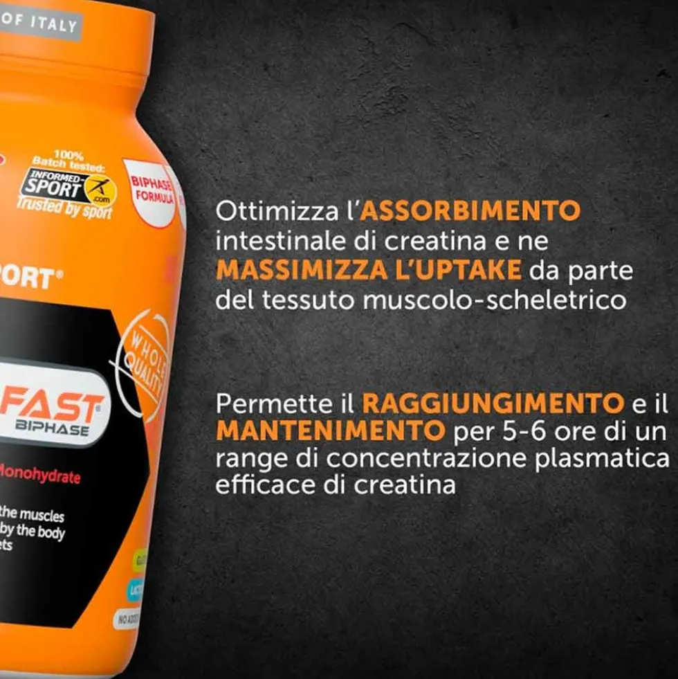 Named Sport CreaFast Integratore di Creatina Monoidrato Bifasica, 120 Compresse
