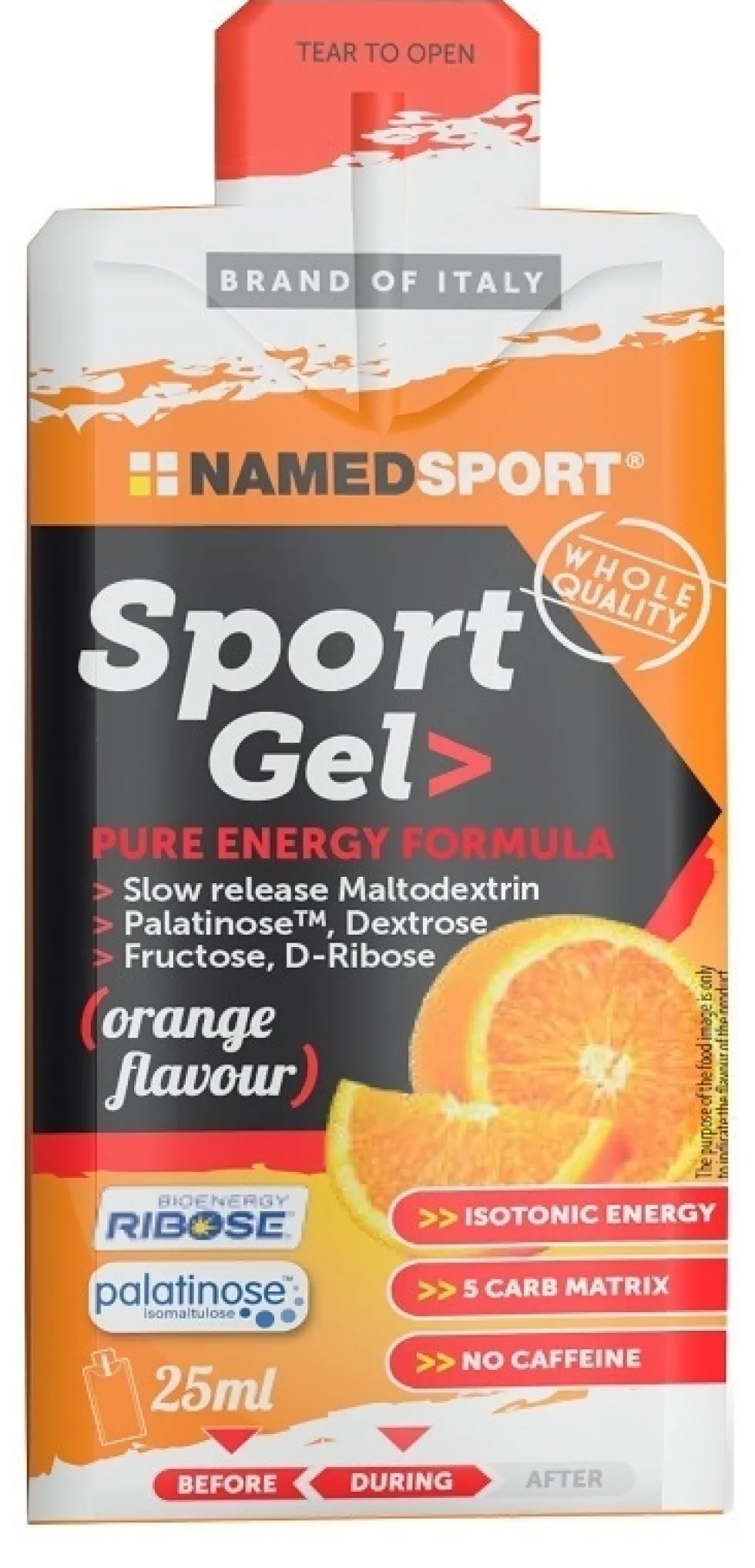 Named Sport Gel Orange Integratore Energetico Gusto Arancia, 25ml