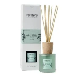 Nasoterapia Diffusore d'Essenza Tè Verde e Bergamotto - Profumatore a bastoncini per la casa, 100 ml