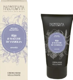 Nasoterapia Iris e Bacche di Vaniglia - Crema mani vellutante per la pelle secca, 50 ml