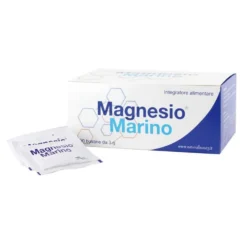 Natural Beauty Magnesio Marino - Integratore per la carenza di magnesio, 90 bustine da 3 g