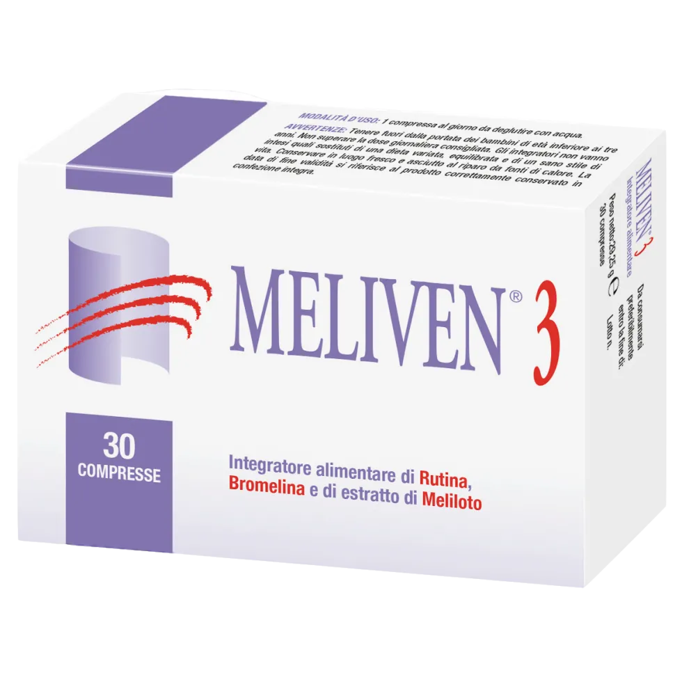 Natural Bradel Meliven 3 - Integratore Meliloto compresse, 30 compresse