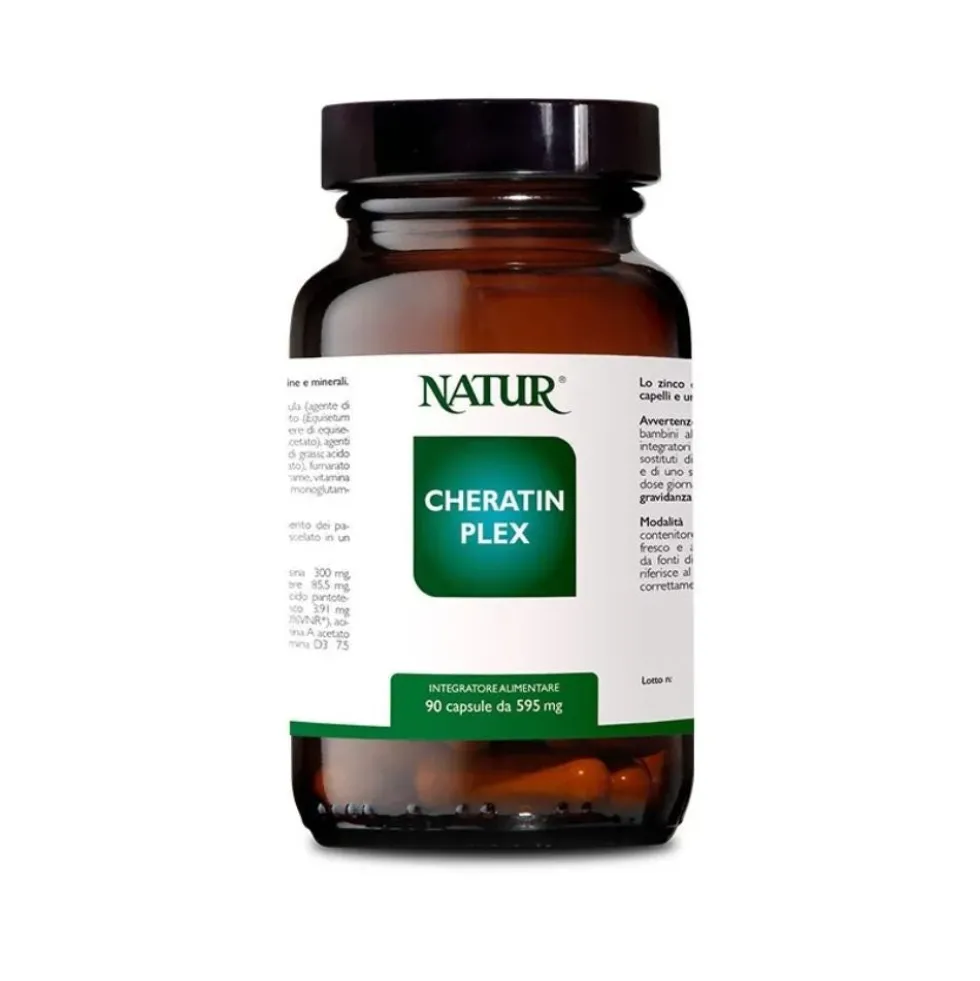 Natur Cheratin Plex Integratore Alimentare Capelli Unghie e Ossa, 90 Capsule