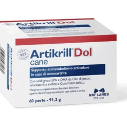 N.B.F. Lanes Artikrill Dol cane - Integratore per il metabolismo articolare, 60 perle