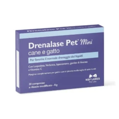 NBF Lanes Drenalase Pet Mini Mangime Complementare per Cane e Gatto, 20 compresse