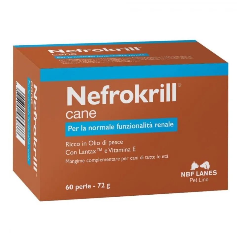 NBF Lanes Nefrokrill Mangime Mangime Complementare per Cani, 60 perle