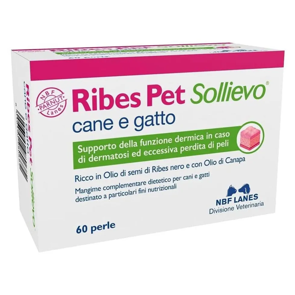 NBF Lanes Ribes Pet Sollievo Cane e Gatto Mangime Complementare, 60 perle