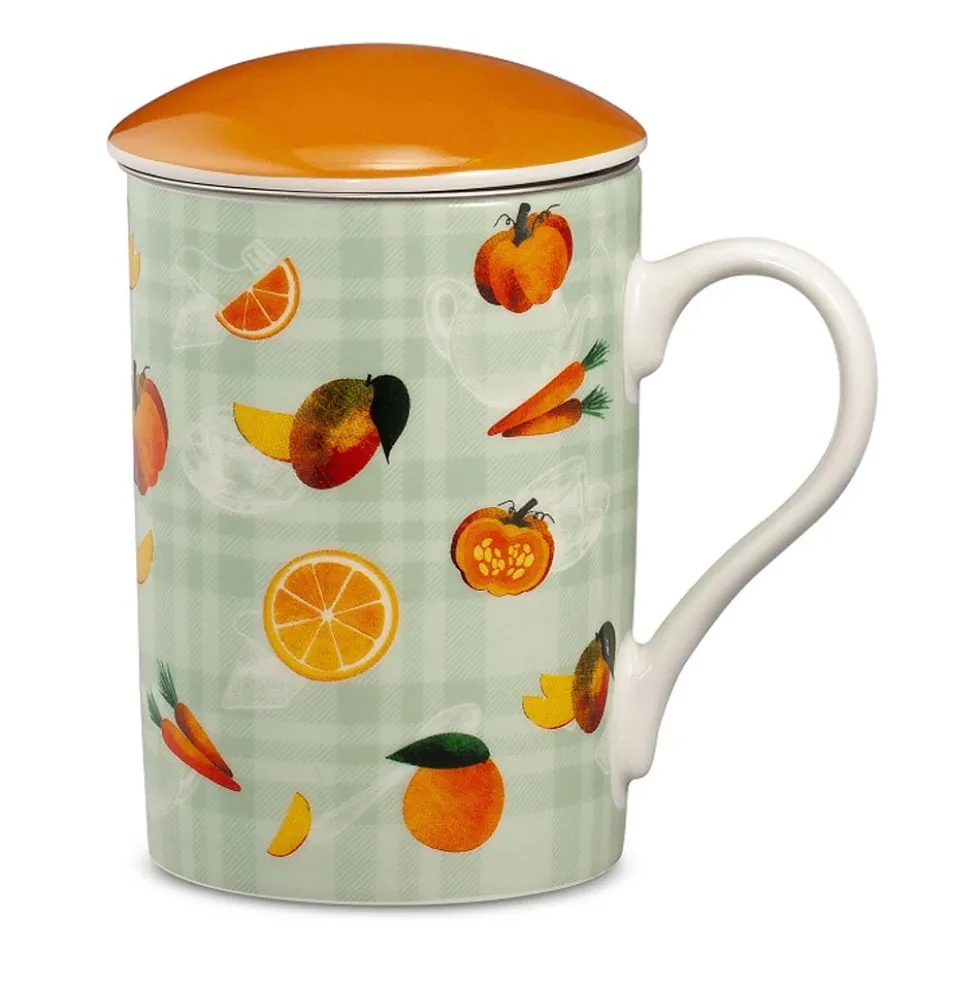 Neavita Happy Fruits verde - Infusiera con filtro per tè e tisane, 300 ml