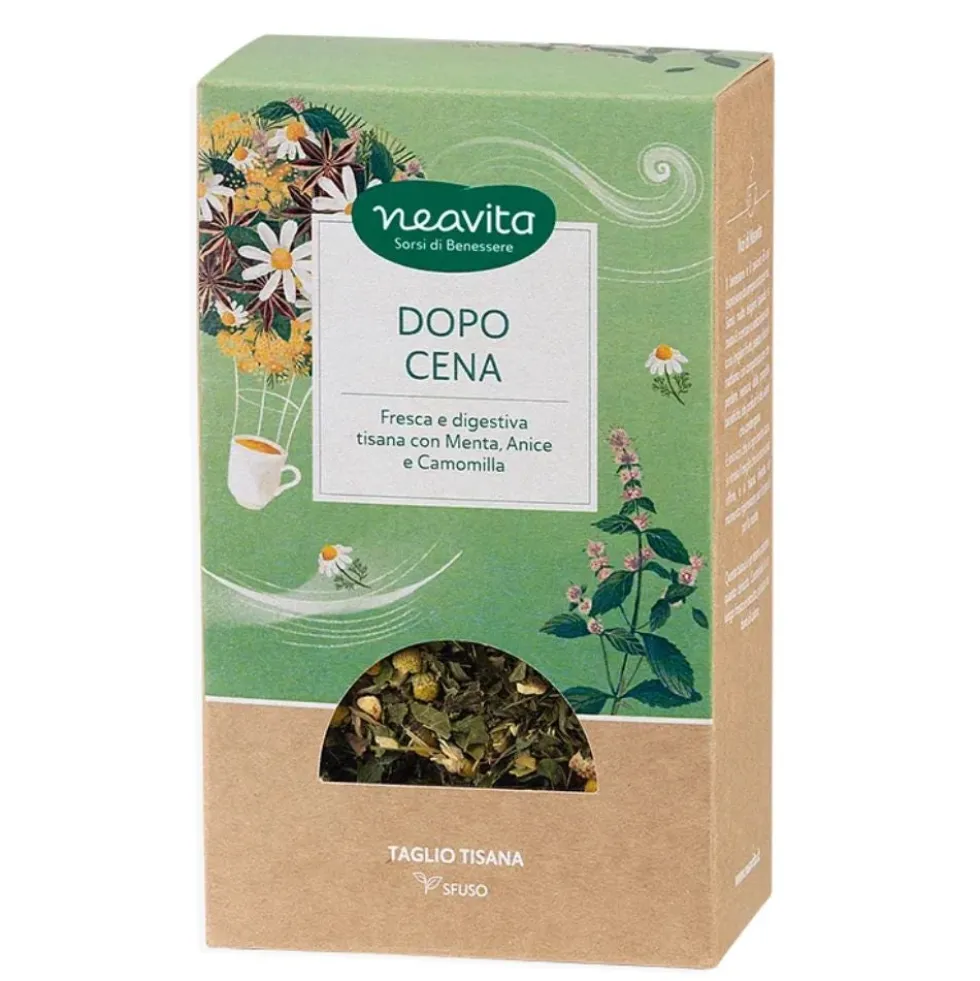 Neavita Tisana Dopo Cena - Ricarica di tisana sfusa per la digestione e il rilassamento, 45 g