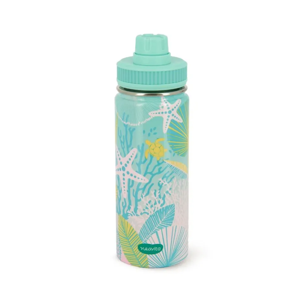 Neavita Twice - Bottiglia Thermos Limited Edition Love Nature Colore Celeste, 1 Pezzo