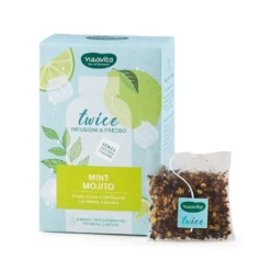 Neavita Twice - Mint Mojito Infuso a Freddo Brioso e Tonificante con Menta e Limone, 12 Maxifiltri