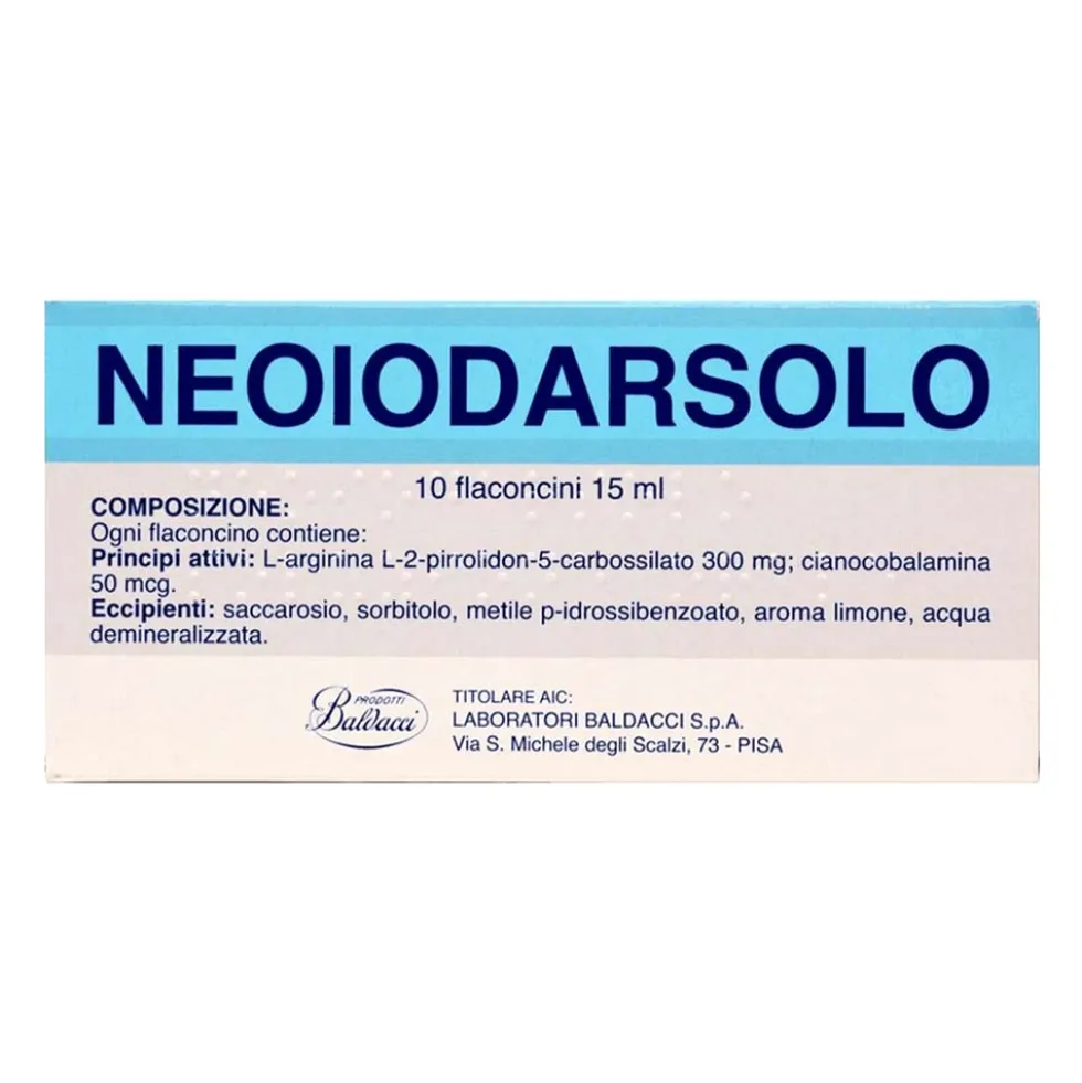 Neoiodarsolo Medicinale di Automedicazione Defedamento e Convalescenza, 10 Flaconcini Orali da 15ml