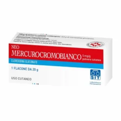 Neomercurocromo Bianco Polvere Cutanea Disinfettante Ferite, 20g