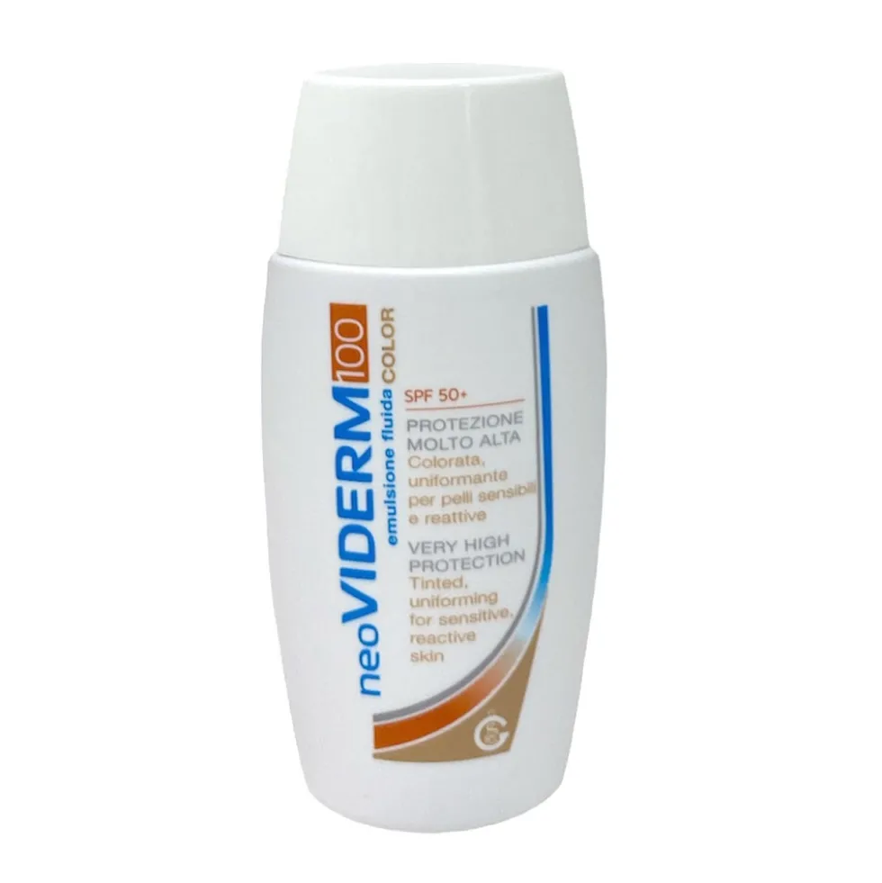NeoViderm 100 Color SPF50+ Emulsione Fluida Colorata Uniformante, 50ml