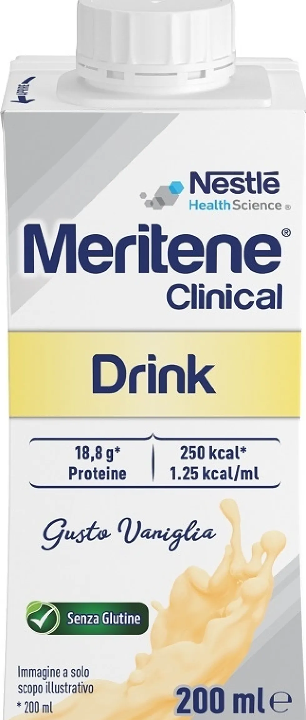 Nestlé Meritene Clinical Drink Vaniglia Alimento iperproteico per la malnutrizione, 200 ml