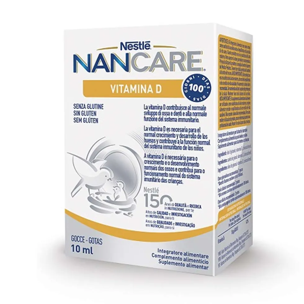 Nestlé NanCare - Vitamina D Gocce Integratore per Lattanti e Bambini, 10ml