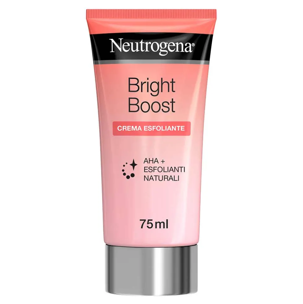 Neutrogena Bright Boost crema esfoliante - Crema viso per una pelle liscia e luminosa, 75 ml