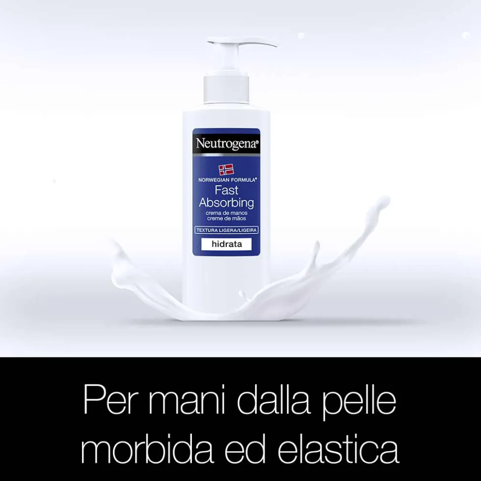 Neutrogena Formula Norvegese - Crema mani idratante a rapido assorbimento per pelle secca, 150 ml